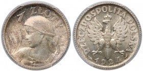 Kobieta i kłosy 1 złoty 1924 - PCGS MS62