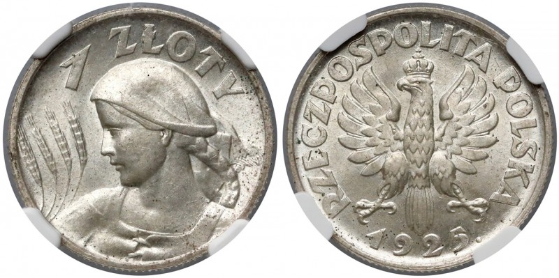 Kobieta i kłosy 1 złoty 1925 - NGC MS63
 Bardzo ładny, menniczy egzemplarz w le...