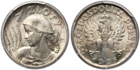 Kobieta i kłosy 1 złoty 1925 - PCGS MS63