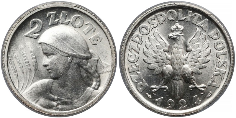 Kobieta i kłosy 2 złote 1924 Paryż - PCGS MS62
 Piękny egzemplarz jak na parysk...