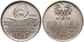 Próba MIEDZIONIKIEL 10 złotych 1973, 200 lat KEN - b.rzadka 1z24szt