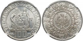 100 złotych 1966 Mieszko i Dąbrówka - NGC MS66
