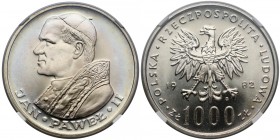 1.000 złotych 1982 Jan Paweł II - NGC MS69 (MAX) MAX