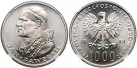 1.000 złotych 1983 Jan Paweł II - NGC MS69 (MAX) MAX