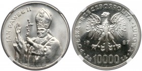 10.000 złotych 1987 Jan Paweł II - NGC MS67