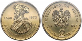 2 złote 1996 - Zygmunt II August - PCGS MS67