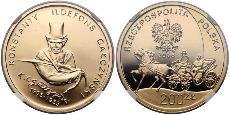 200 złotych 2005 Konstanty Ildefons Gałczyński - NGC PF69 Ultra Cameo
 Nakład 3...