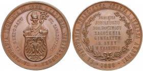 Medal BRĄZ 300-lecie Gimnazjum św. Anny w Krakowie 1888 (Głowacki)