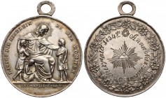 Medal chrzcielny, niemiecki - polska dedykacja z data 1834