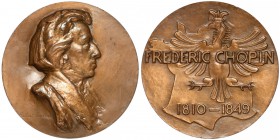 Fryderyk Chopin 1810-1849, Medal w 100-lecie śmierci (Coutin)
