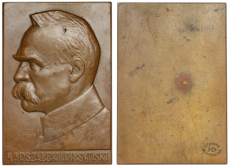 Plakieta MW (60x90mm) Marszałek J. Piłsudski
 Pierwsza plakieta poświęcona Piłs...
