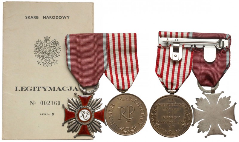 Medal SKARB NARODOWY z Legitymacją i Krzyż Zasługi (Spink) 
 Rzadki Medal Za Sz...