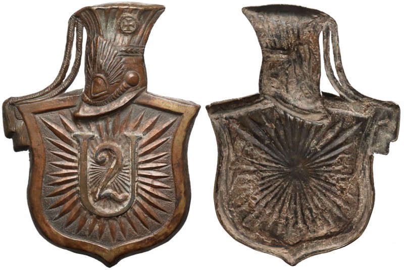 Plakieta blaszana na wzór odznaki 2 Pułku Ułanów (9x12.5 cm)
 Wizerunek odznaki...