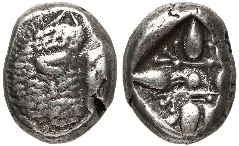Grecja, Jonia, Milet, Diobol (600-500pne)
 Awers: głowa lwa zwrócona w prawo. ...