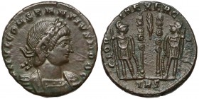 Konstancjusz II jako cezar, Follis Trewir (337-340) - GLORIA EXERCITVS