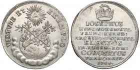 Austria, Józef II, Żeton koronacyjny 1764 - VIRTVTE