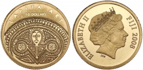 Fidżi, 10 dolarów 2008 - sztuka Lapita