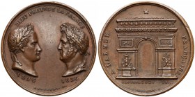 Francja, Napoleon Bonaparte i Ludwik Filip, Medal 1836 (Montagny)