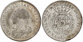 Włochy, Sardynia, 1/4 scudo 1792