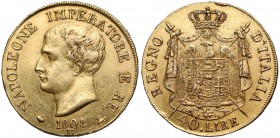 Włochy, Napoleon Bonaparte, 40 lirów 1808-M