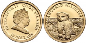 Wyspy Cooka, 10 dolarów 2008 - Niedźwiedź polarny