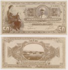 Bulgaria PHOTO-PROJECT of 50 leva ~1912, 165x84 mm (obverse and reverse)