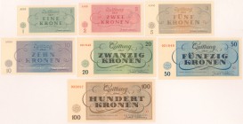 Czechy, Terezin GETTO komplet 1-100 kronen 1943 (7)