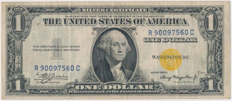 USA, 1 dollar 1935, Silver Certificate
USA, 1 dollar 1935, Silver Certificate
...