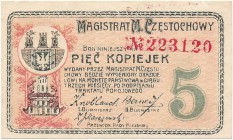 Częstochowa, 5 kopiejek 1916