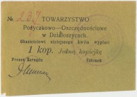 Działoszyce, Tow. Pożyczkowo-Oszczędnościowe, 1 kopiejka (1914)