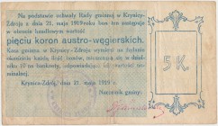 Krynica-Zdrój, 5 koron 1919