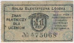 Łódź, Kolej Elektryczna, 1 Mk. / 11 fen.