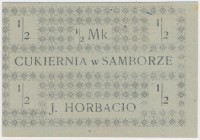 Sambor, Cukiernia J. HORBACIO, 1/2 marki - blankiet