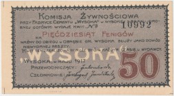 Wysoka, Komisja Żywnościowa, 50 fenigów 1917