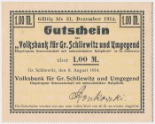 Gross-Schliwitz (Śliwice), 1 mk 1914