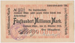 Liebstadt Ostpr. (Miłakowo), 500 mln mk 1923