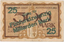 Marienwerder (Kwidzyn), 25 mld mk PRZEDRUK z 500 mk 1922