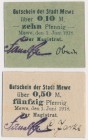 Mewe (Gniew), 10 i 50 pfg 06.1918 (2szt)