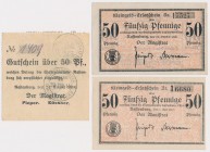 Rastenburg (Kętrzyn), 50 pfg 1914-1919 (3szt)