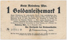 Rosenberg Wpr. (Susz), 1 Goldanleihemark 1923