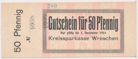 Wreschen (Września), 50 pfg 1914