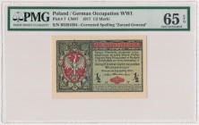 Generał 1/2 mkp 1916 - PMG 65 EPQ