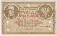 Falsyfikat z epoki 1.000 mkp 05.1919 - Ser.ZJ