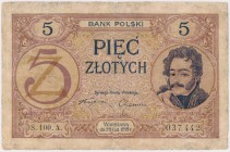 5 złotych 1919 - seria trzycyfrowa - S.100 A
