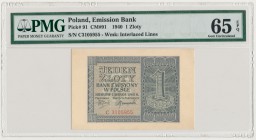 1 złoty 1940 - C - PMG 65 EPQ