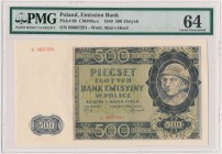 500 złotych 1940 - B - PMG 64
