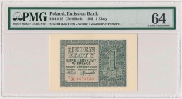 1 złoty 1941 - BD - PMG 64