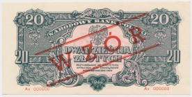 WZÓR 20 złotych 1944 ...owe - Ax 000000