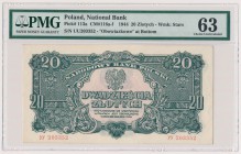 20 złotych 1944 ...owe - YY - PMG 63
