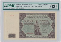 1.000 złotych 1947 - Ser.A 0000000 - wariant kolorystyczny